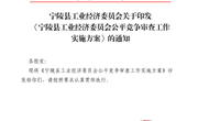 宁陵县工业经济委员会关于印发《公平竞争审查工作实施方案》的通知